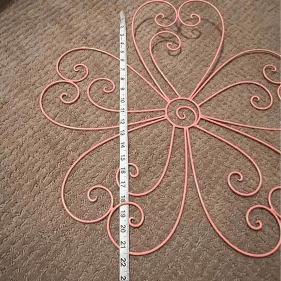 Pink Metal Flower wall Hanging - Picture 3 of 3